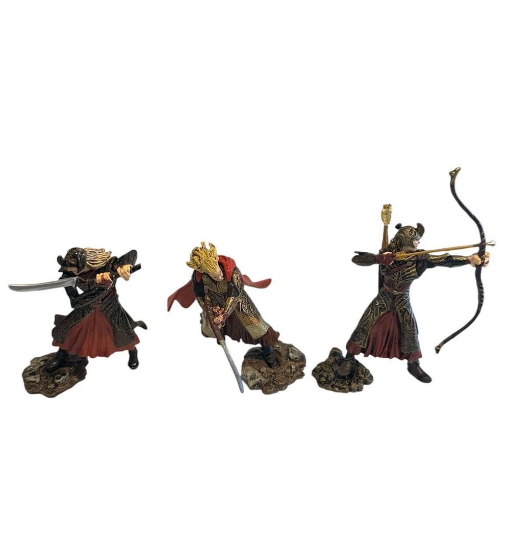 LOTR Elven Warriors of Helm's Deep Armies of Middle Earth 3 Battle Figures Set